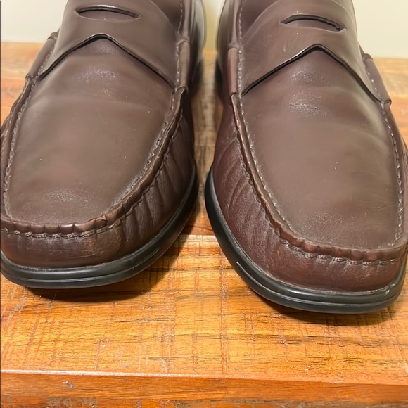 Ecco Brown Leather Slip-On Loafers, Men’s 43 (9.5-10) Extra Width - Picture 3 of 9